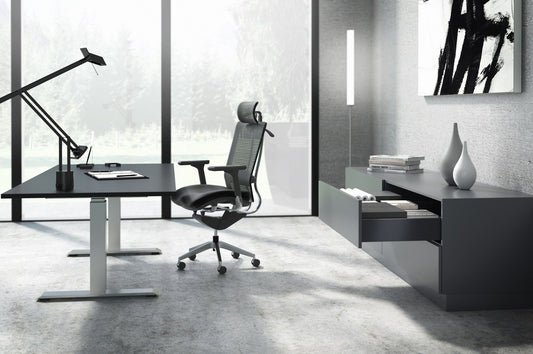 Sertar AvanTech You H139, montat într-un interior modern, combinație alb și antracit