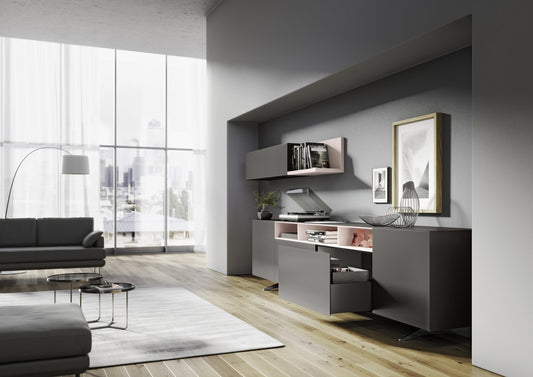 Sertar AvanTech You H251, montat într-un interior modern, combinație alb și antracit