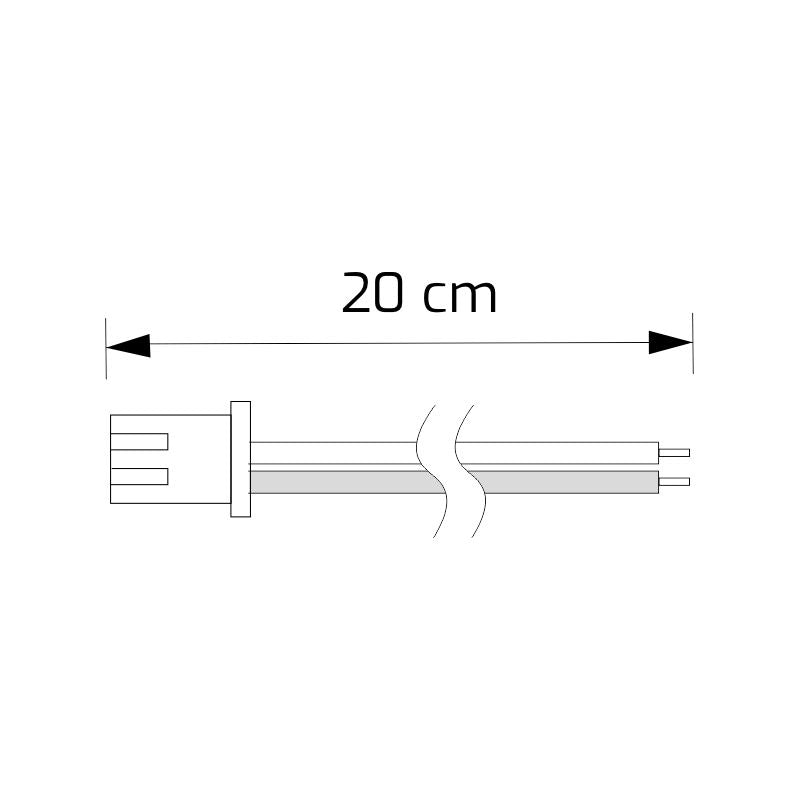 Schema tehnica cablu de alimentare panouri LED, lungime 20cm
