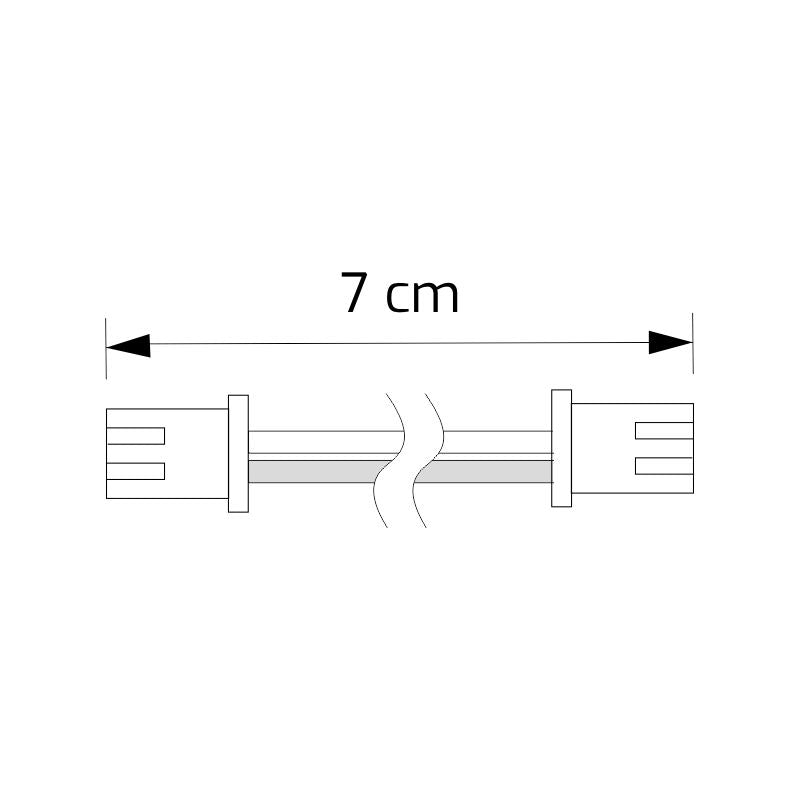 Schema tehnica cablu de conectare panouri LED, lungime 7cm