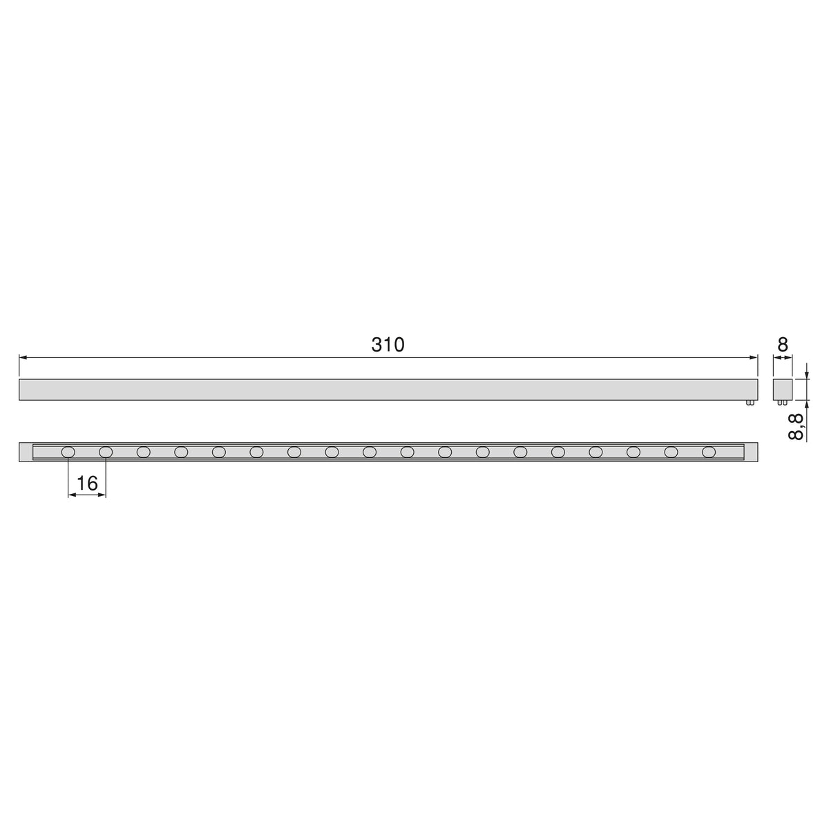 Grafic distributie luminoasa modul Multidot DIWO, 2700K si 4000K