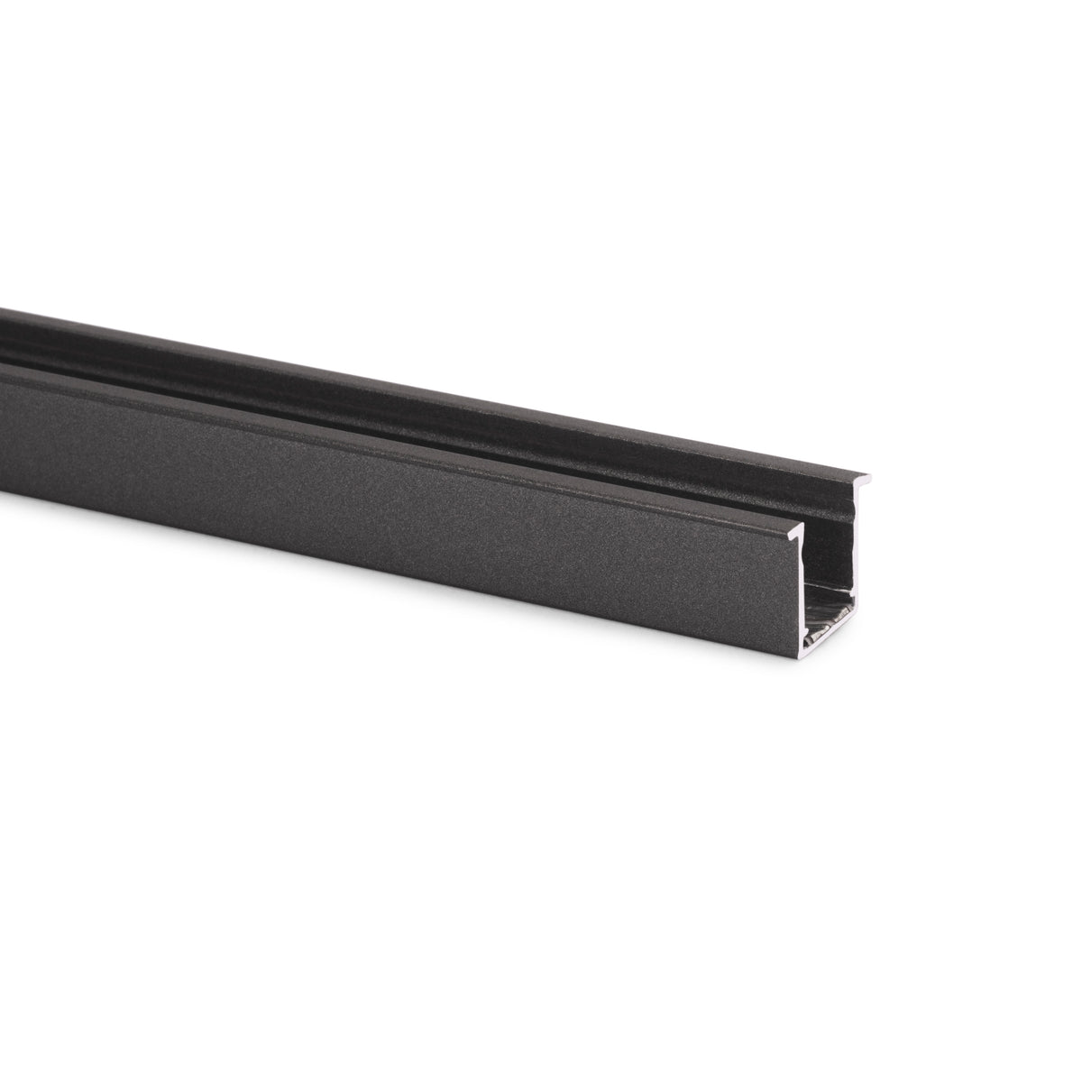 Șină electrificată DIWO, profil din aluminiu negru anodizat, montaj îngropat