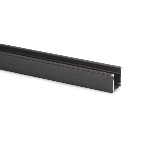 Șină electrificată DIWO, profil din aluminiu negru anodizat, montaj îngropat