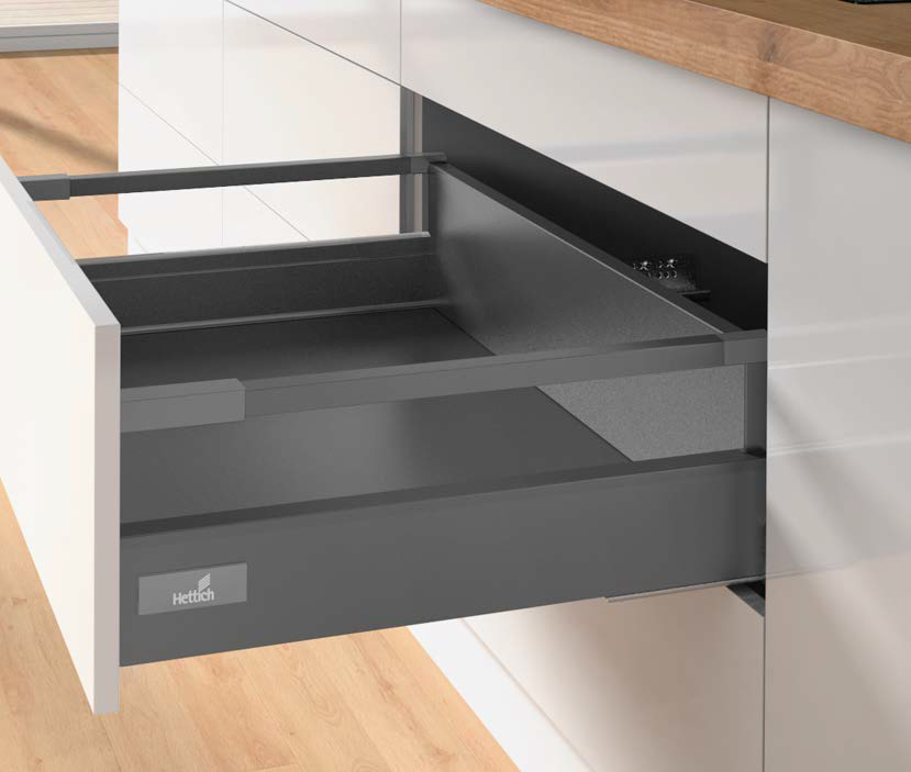 Sertar InnoTech Atira H144, finisaj antracit, extras dintr-un corp de bucatarie