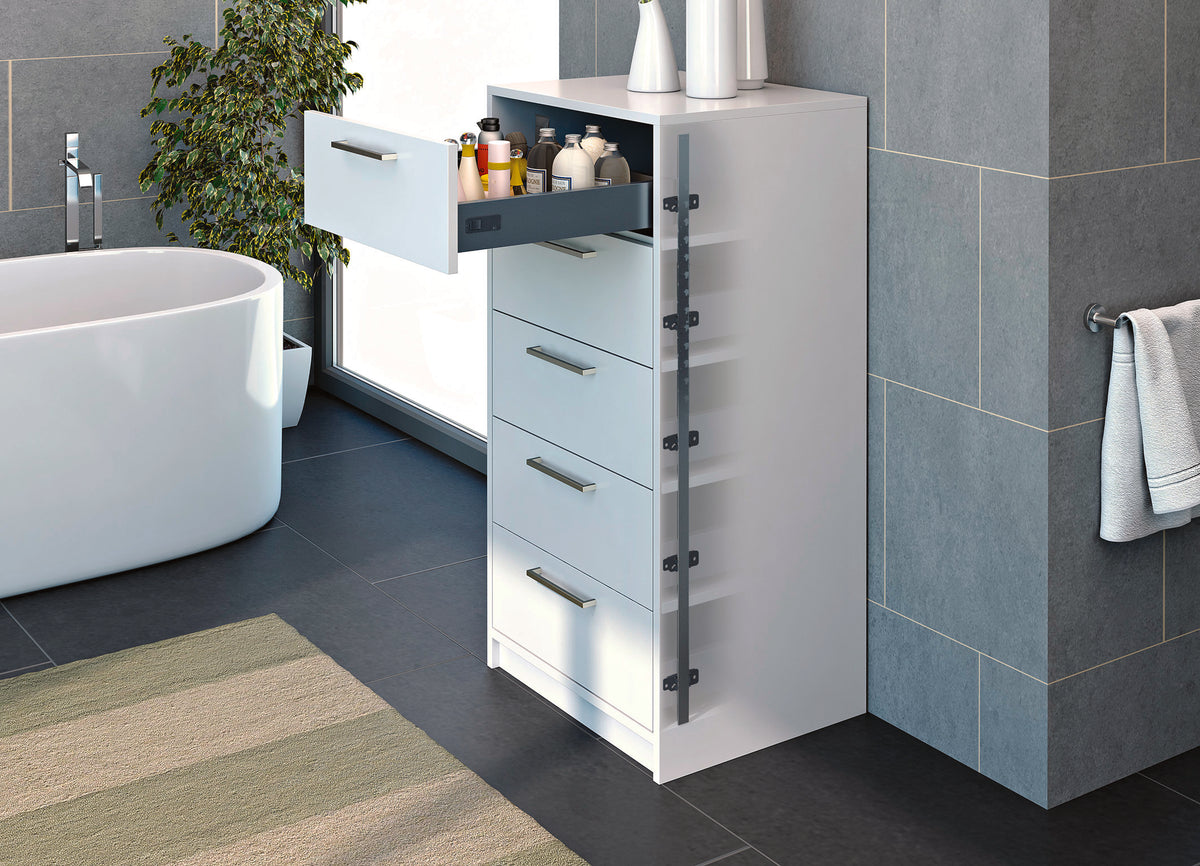 Sertar InnoTech Atira H70, montat sub chiuveta baie, alb