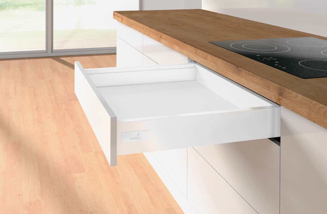 Sertar InnoTech Atira H70, finisaj alb, extras dintr-un corp de bucatarie