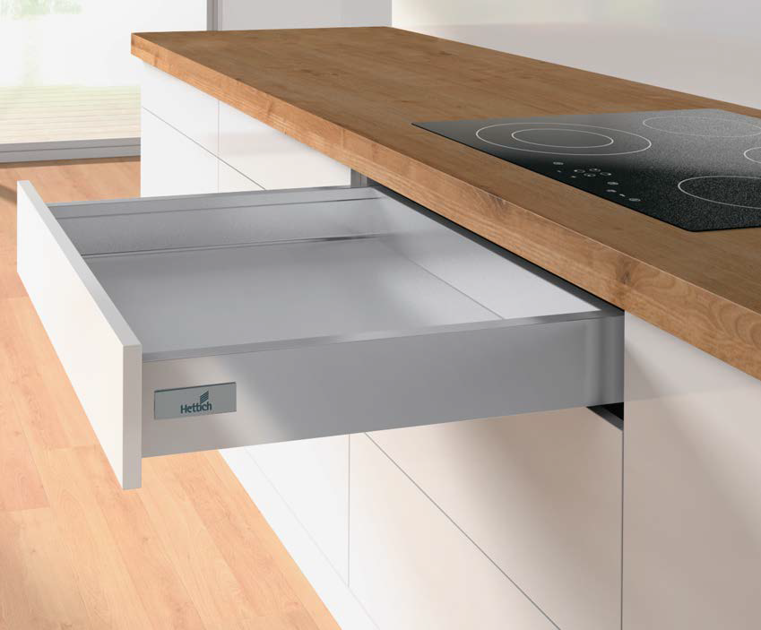 Sertar InnoTech Atira H70, finisaj silver, extras dintr-un corp de bucatarie